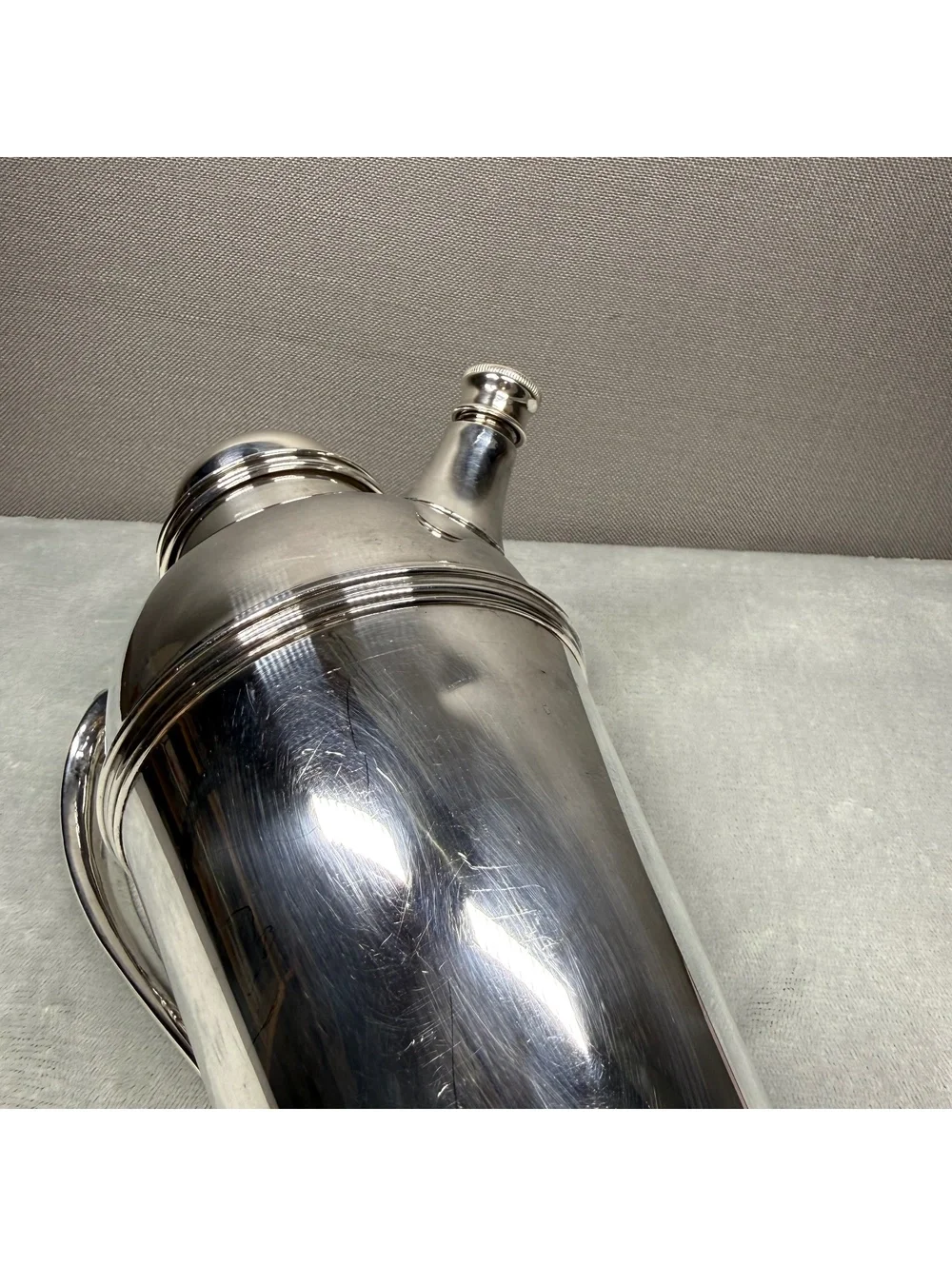 Vintage Crescent Silver Co Art Deco Cocktail Shaker Pitcher Plated Barware